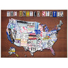 United States License Plate Map Area Rug (5'x7')